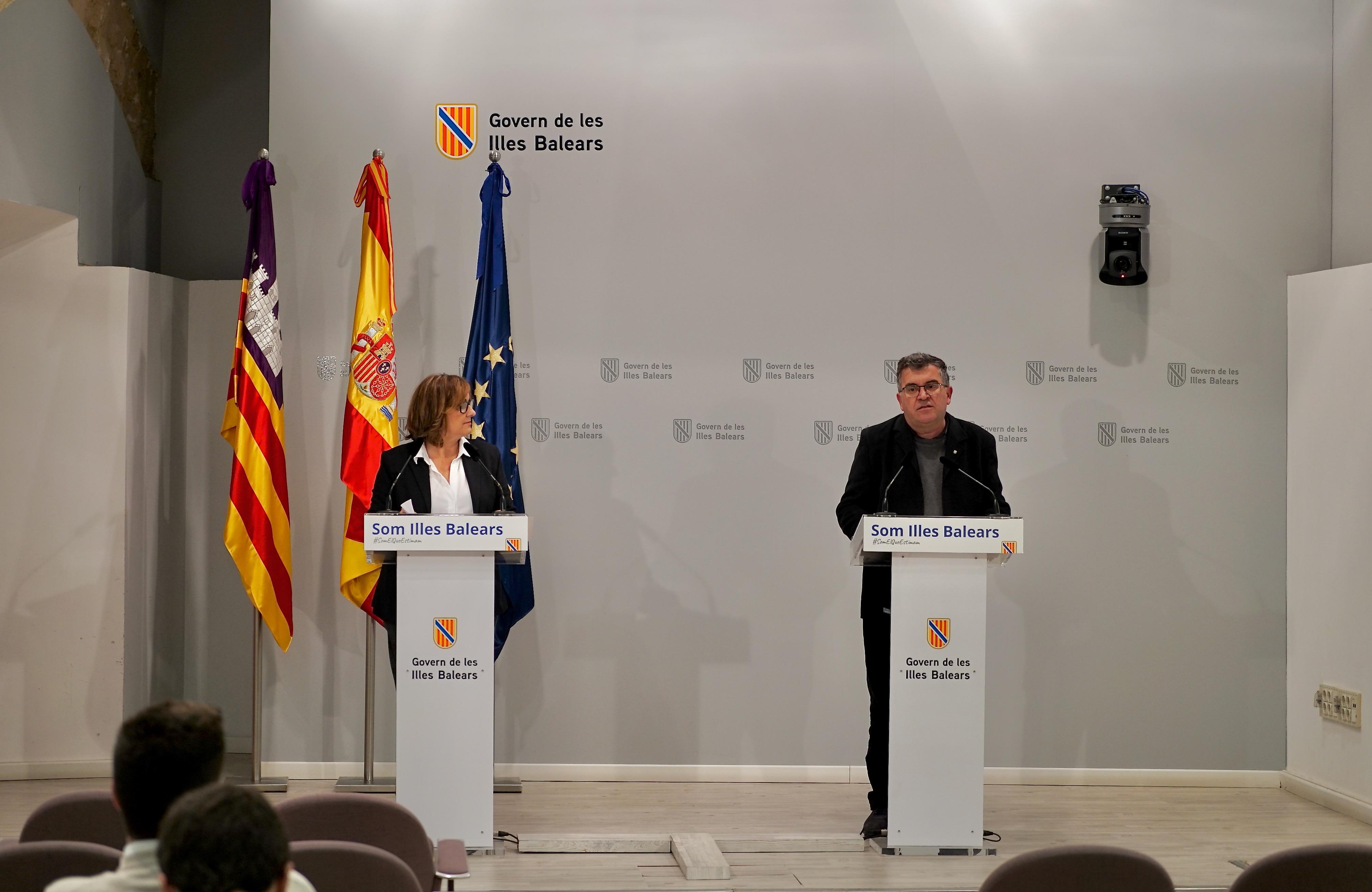 Un momento durante la rueda de prensa tras el Consell de Govern