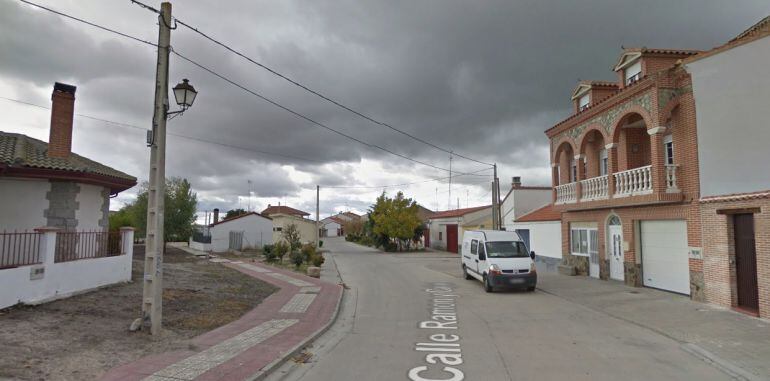 Calle Ramón y Cajal de Fontiveros donde tuvo lugar el accidente