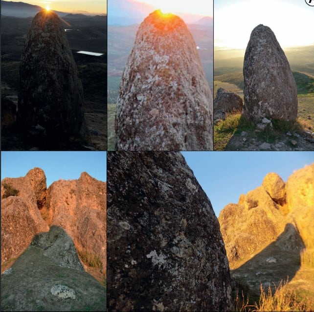 Imágenes del soslticio de invierno y la sombras que se producen