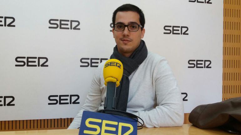 Jesús Villa en los estudios de Radio Murcia