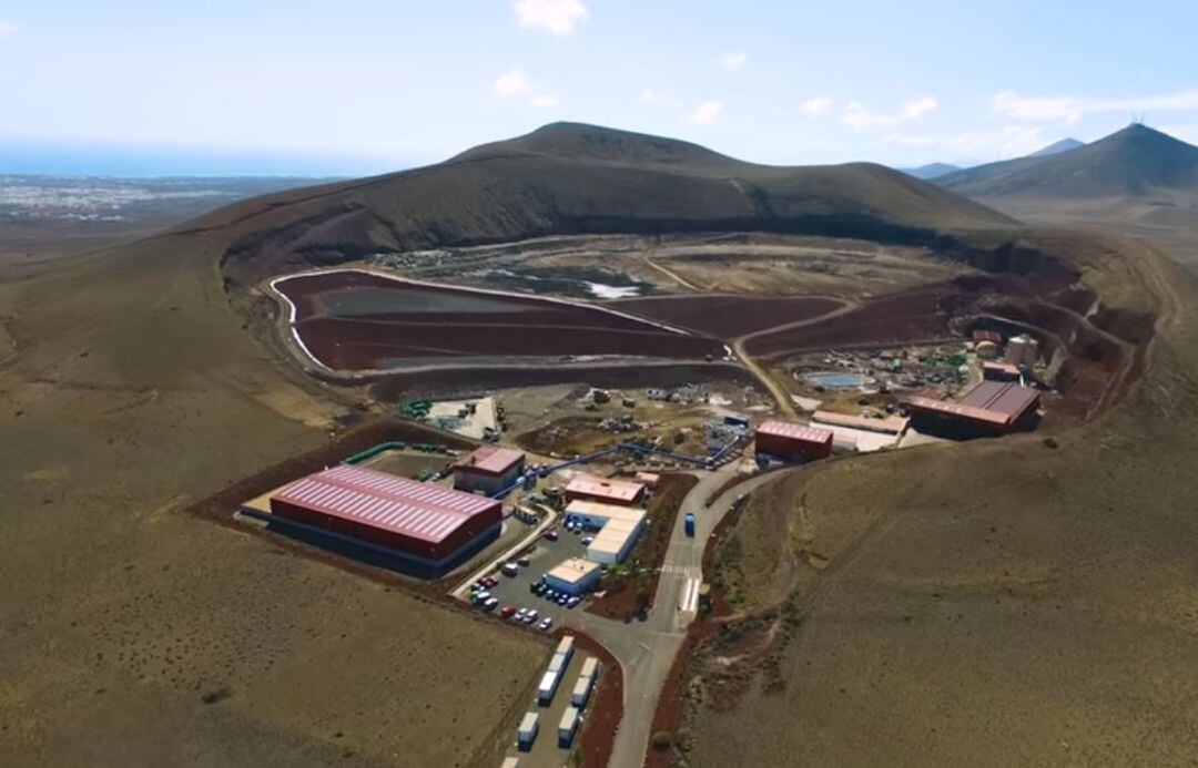 Imagen aérea del Complejo Medioambiental de Zonzamas.