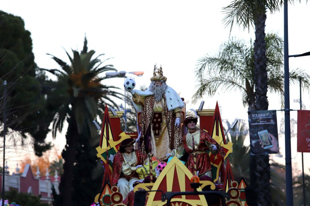 El Rey Melchor en la Cabalgata de Reyes de Jerez