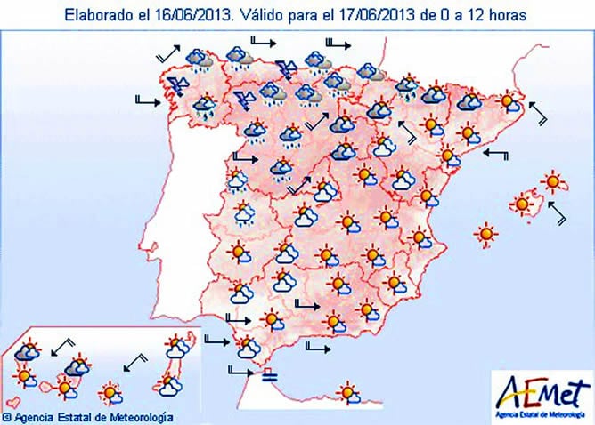 Las temperaturas sufrirán un ligero a moderado descenso en la mayor parte del país y será más acusado en zonas de la mitad oeste peninsular.