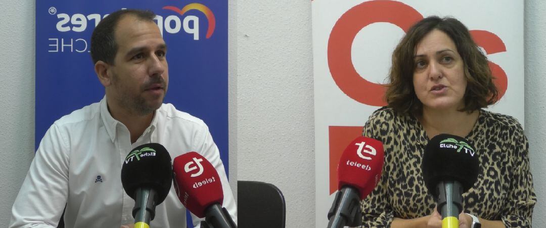 José Navarro (PP) y Eva Crisol (CS)