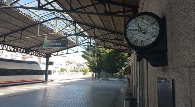 Estación de Cuenca donde estará el tren histórico detenido para su visita el 12 de febrero.