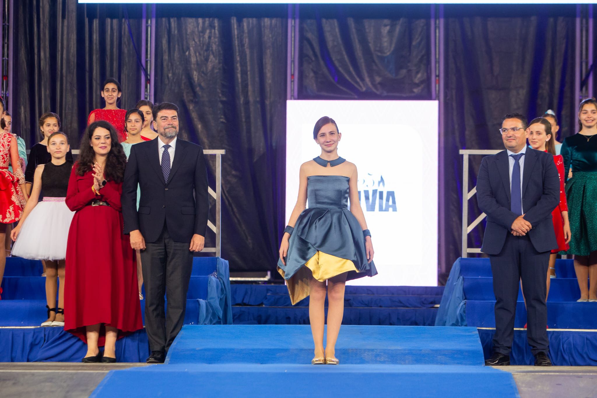 Inés Llavador, Bellea del Foc infantil 2023, en la Gala de Candidatas celebrada este viernes en la Plaza de Toros