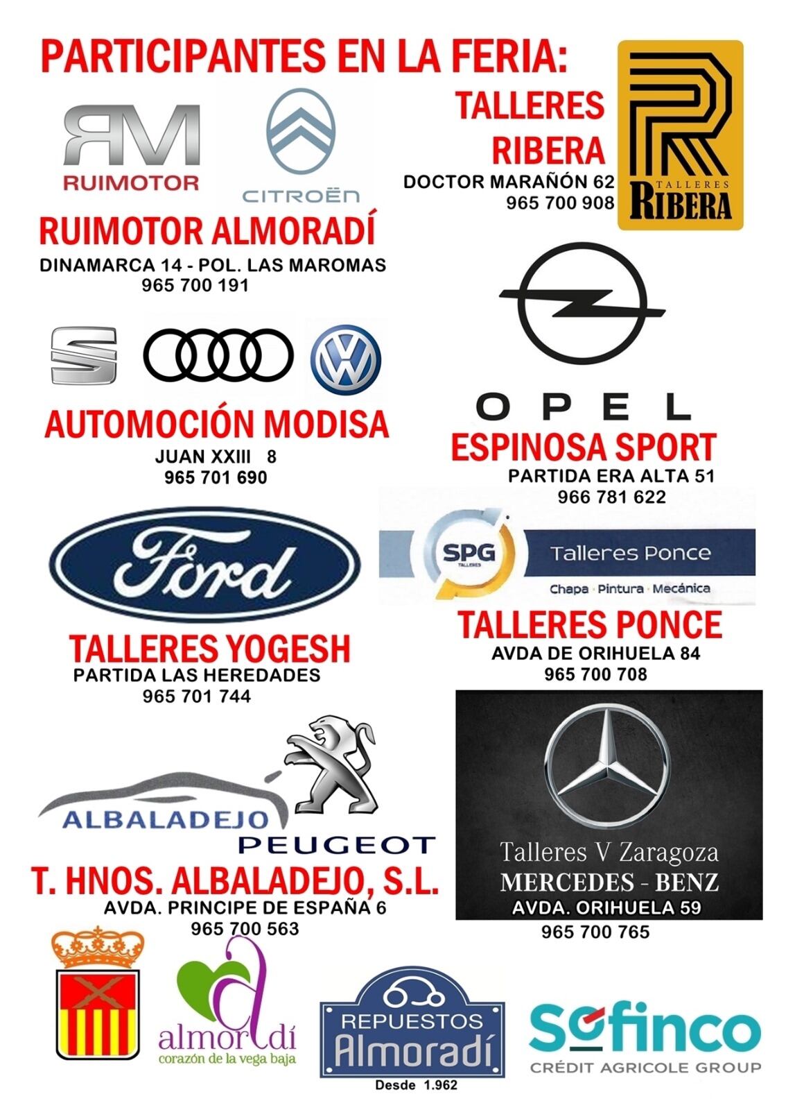 Cartel de la Feria del Automóvil de Almoradí
