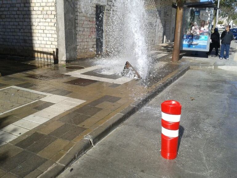 Fuga de agua en Teatinos
