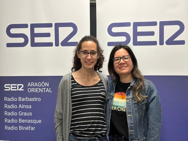 Naiara Hernández y Astrid Chacín de la Asociación AMO