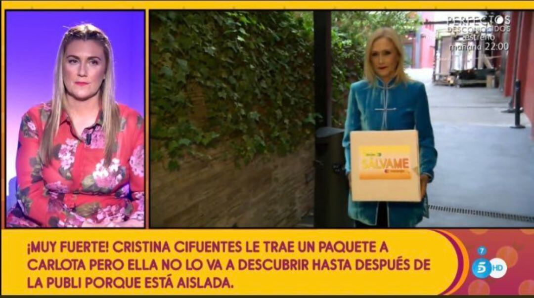 Cristina Cifuentes visita &#039;Sálvame&#039; por sorpresa y no descarta presentar un día el programa