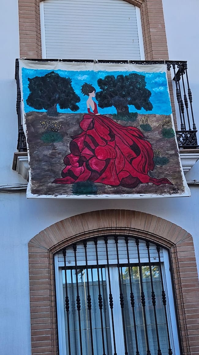 Pintura de Vicente Padial y Mari Carmen Sánchez, 'Dama entre olivos'