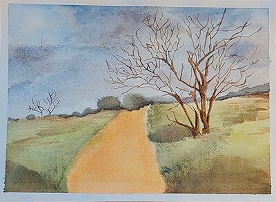 Camino a casa, obra de Cecilia Noguero: Foto: UNED Barbastro