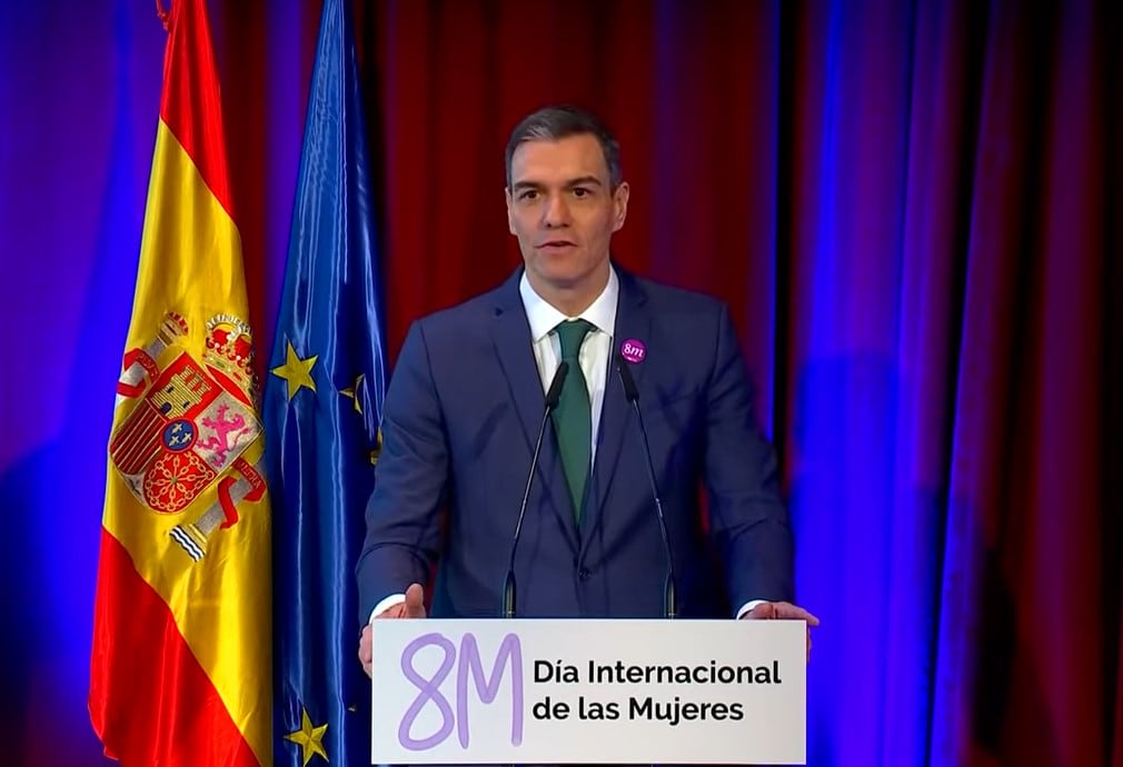 El presidente del Gobierno, Pedro Sánchez, preside el acto institucional con motivo del Día Internacional de las Mujeres.