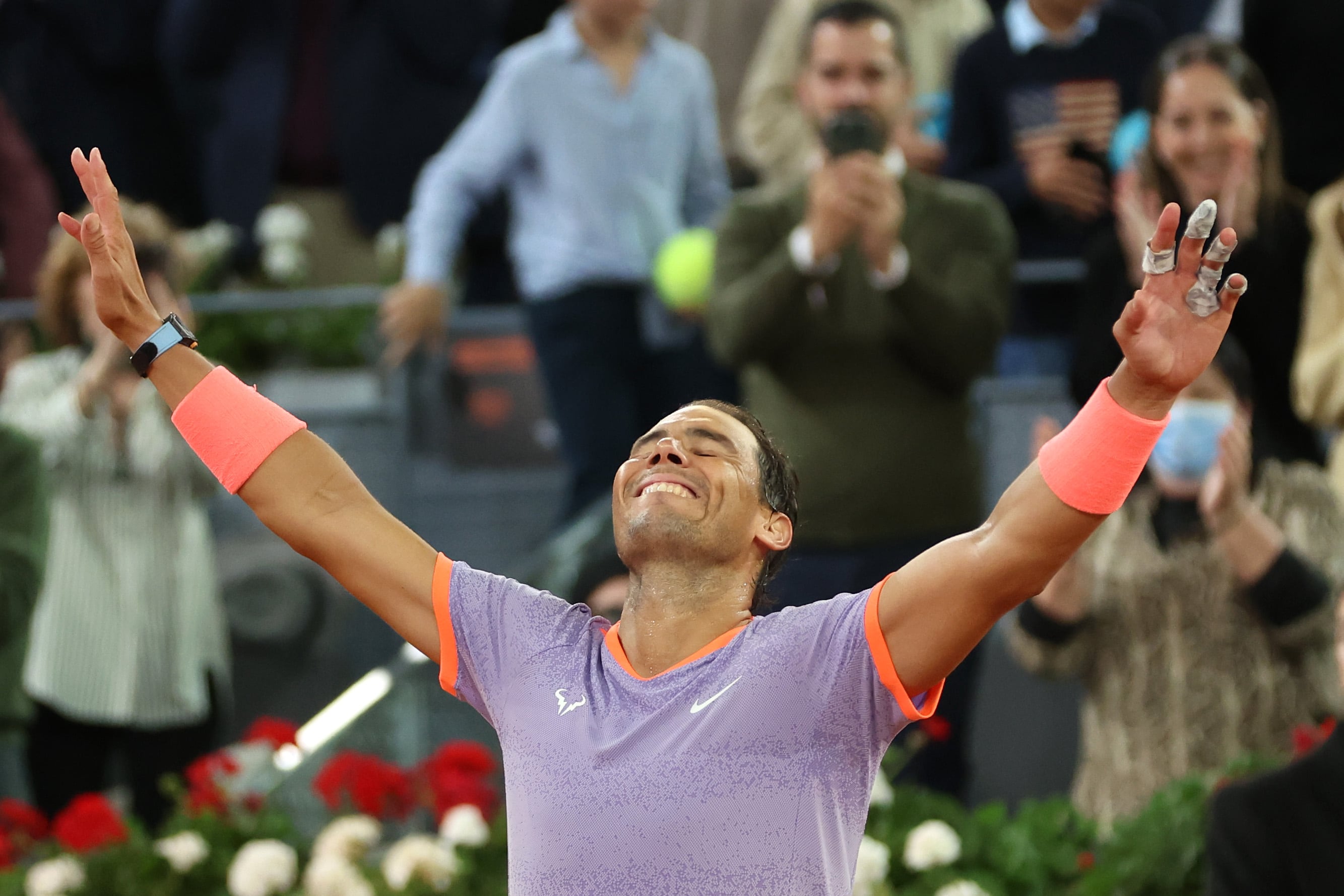 Álex De Miñaur - Rafael Nadal. Partido de segunda ronda del Mutua Madrid Open 2024