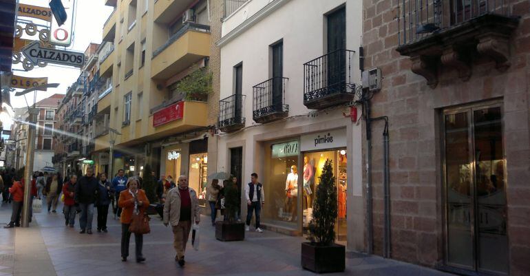 Una de las calles comerciales de la ciudad de Linares.