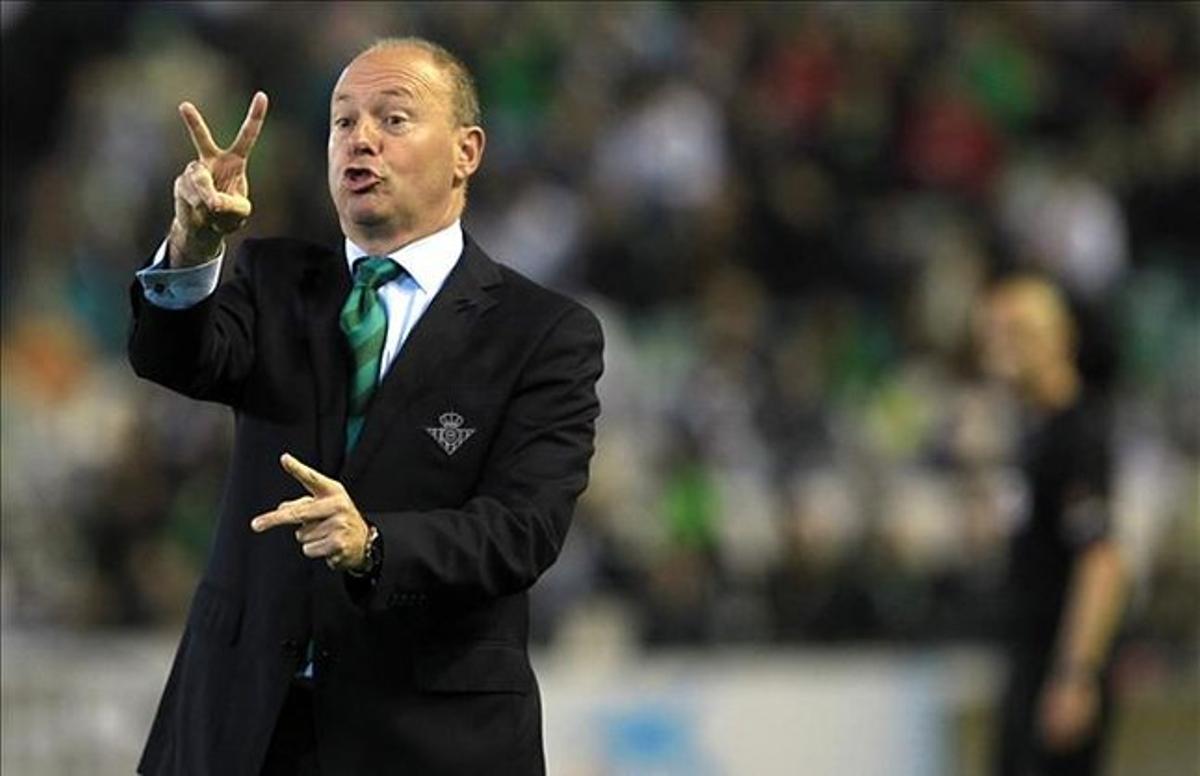 Pepe Mel en sus buenos tiempos con el Real Betis en Primera.