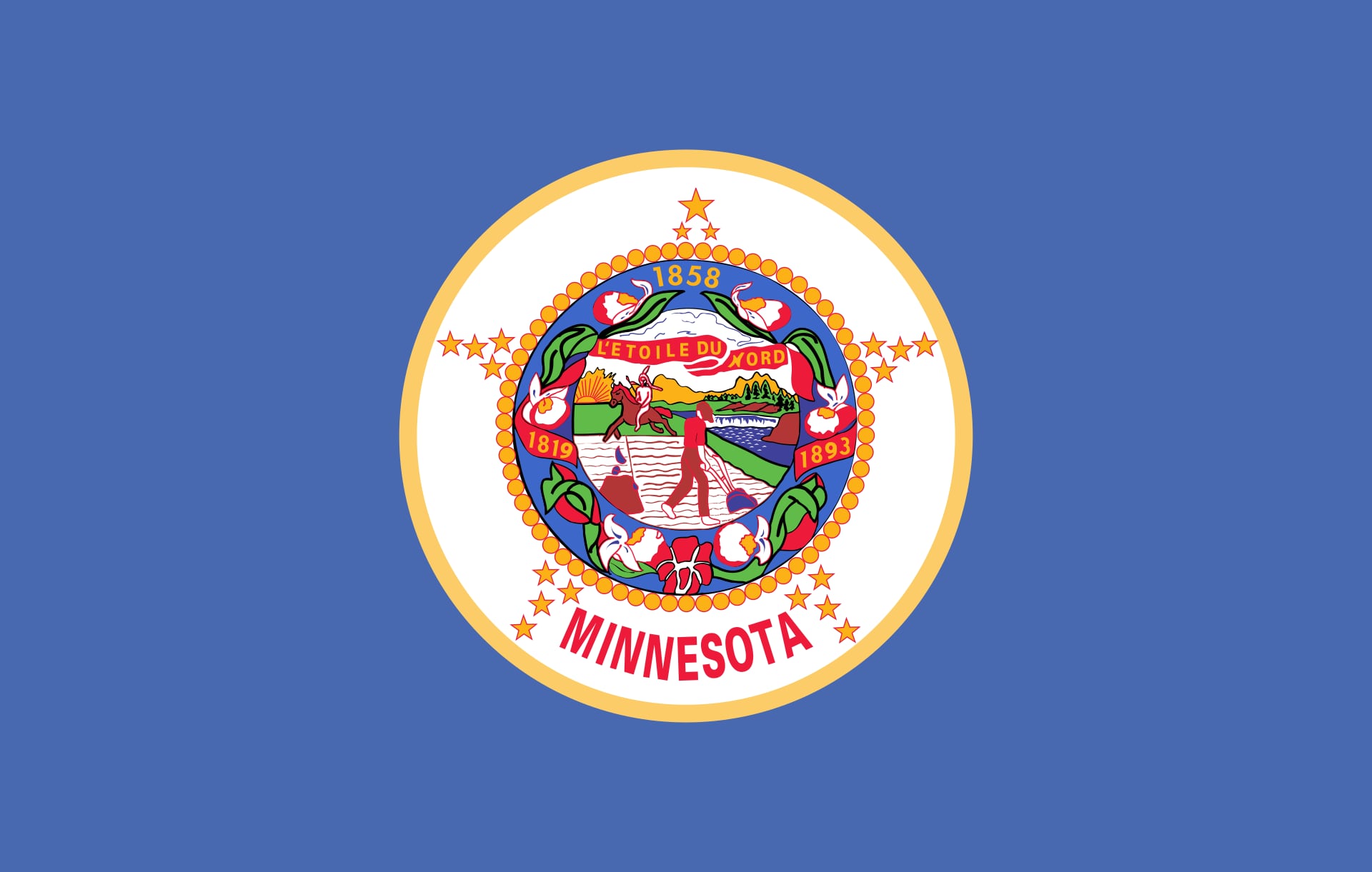 Antigua bandera de Minnesota