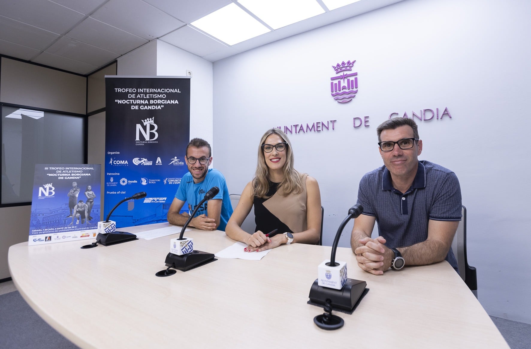 Natxo Benites, Lydia Morant y Juan Martos en la presentación