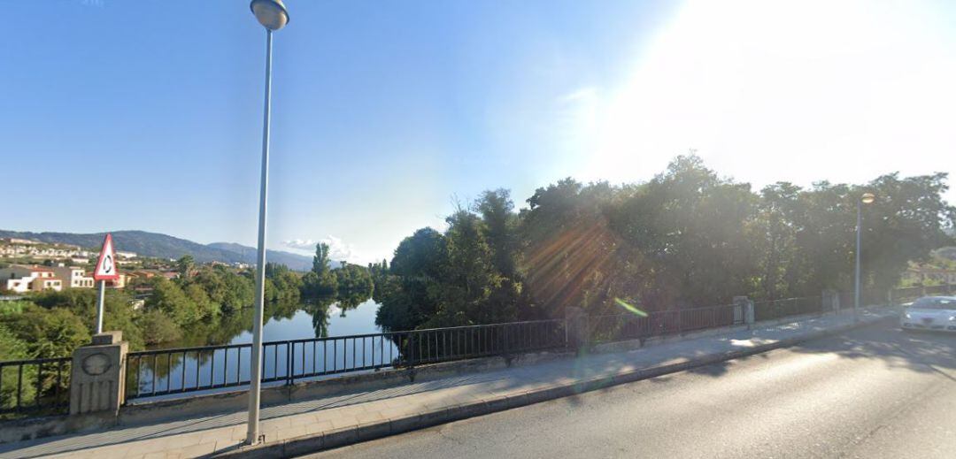 Vista del rio Jerte desde el puente Adolfo Suarez de Plasencia