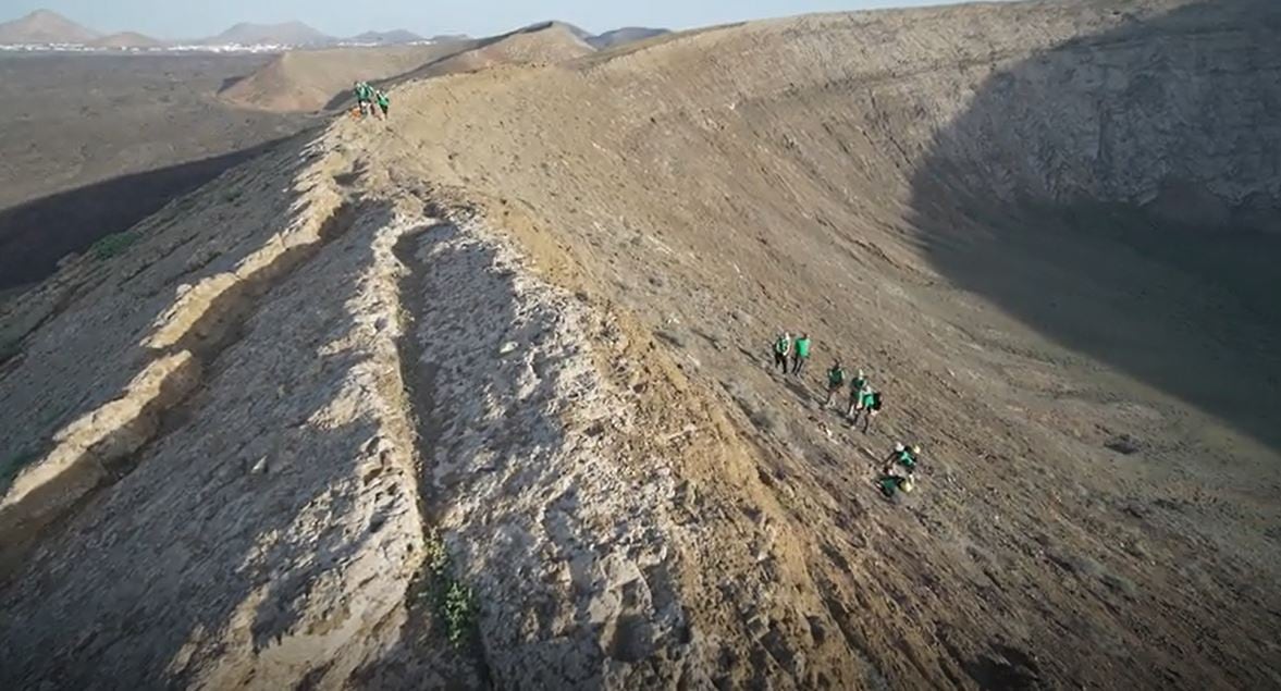 Participantes en el entrenamiento de astronautas, en Caldera Blanca.