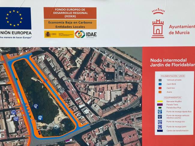 Proyecto para el jardín de Floridablanca como nodo de transporte intermodal