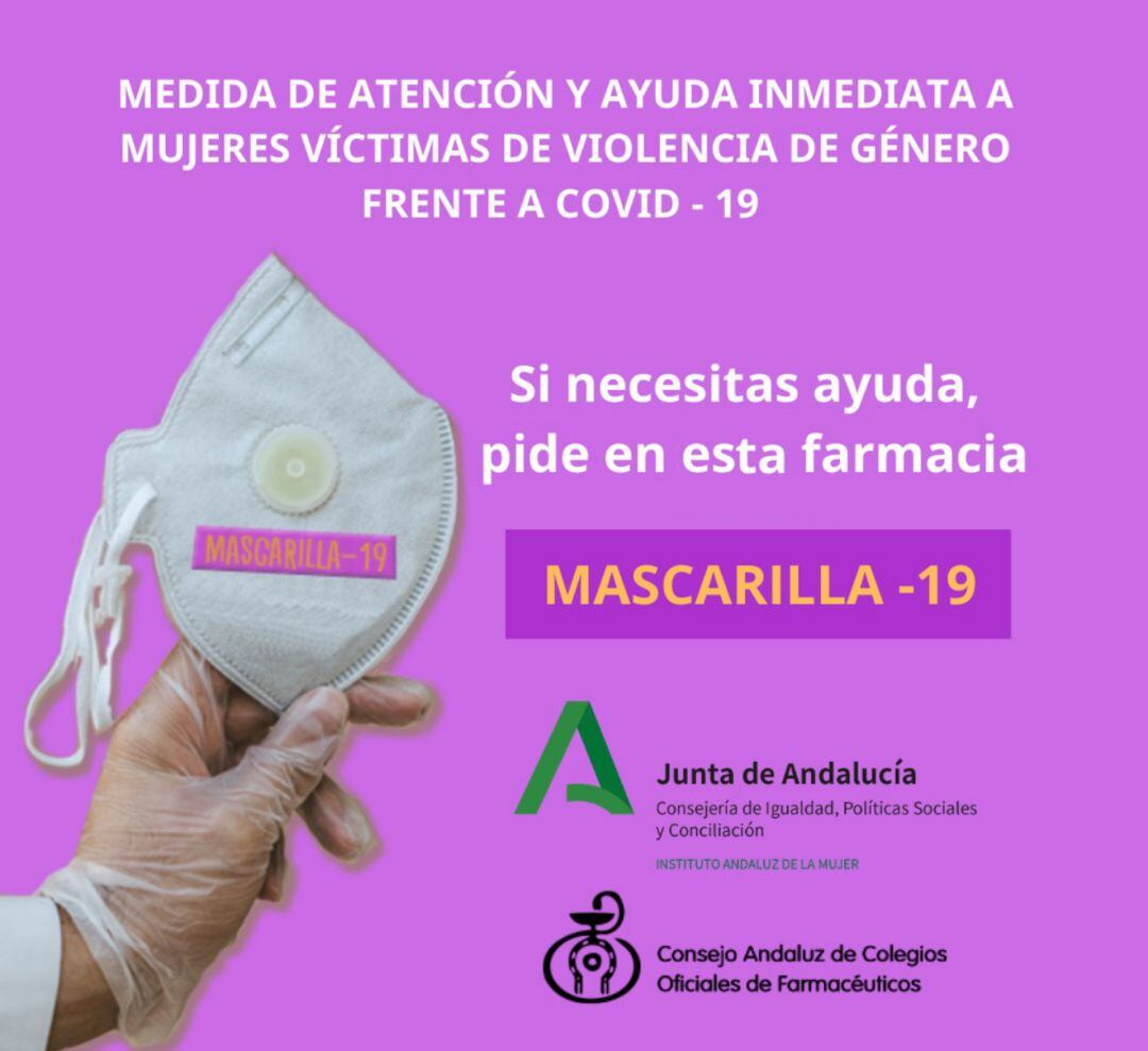 Mascarilla 19, mensaje &#039;en clave&#039; para víctimas de violencia de género