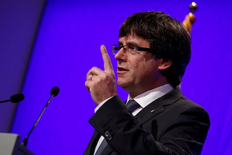 Carles Puigdemont en el Palacio de la Generalitat, el pasado lunes  