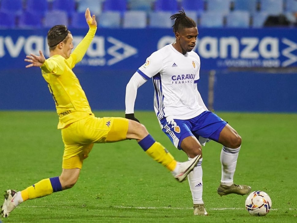 Jair Amador durante el partido frente al Alcorcón