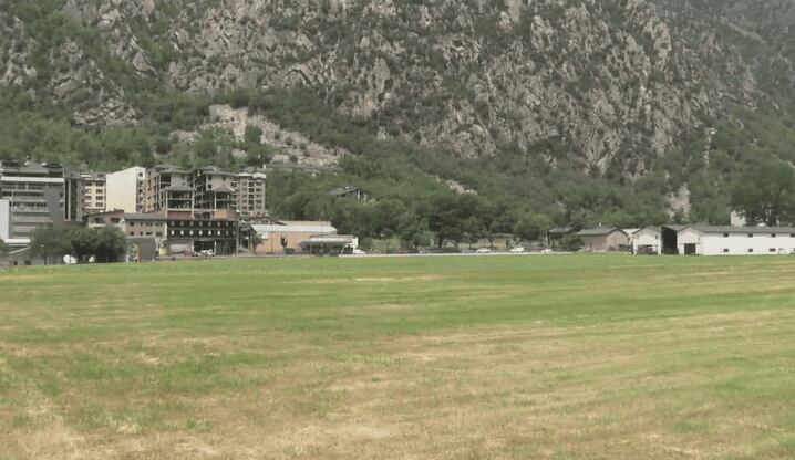 La zona de Borda Mateu on es preveu la construcció del nou estadi de l'FC Andorra