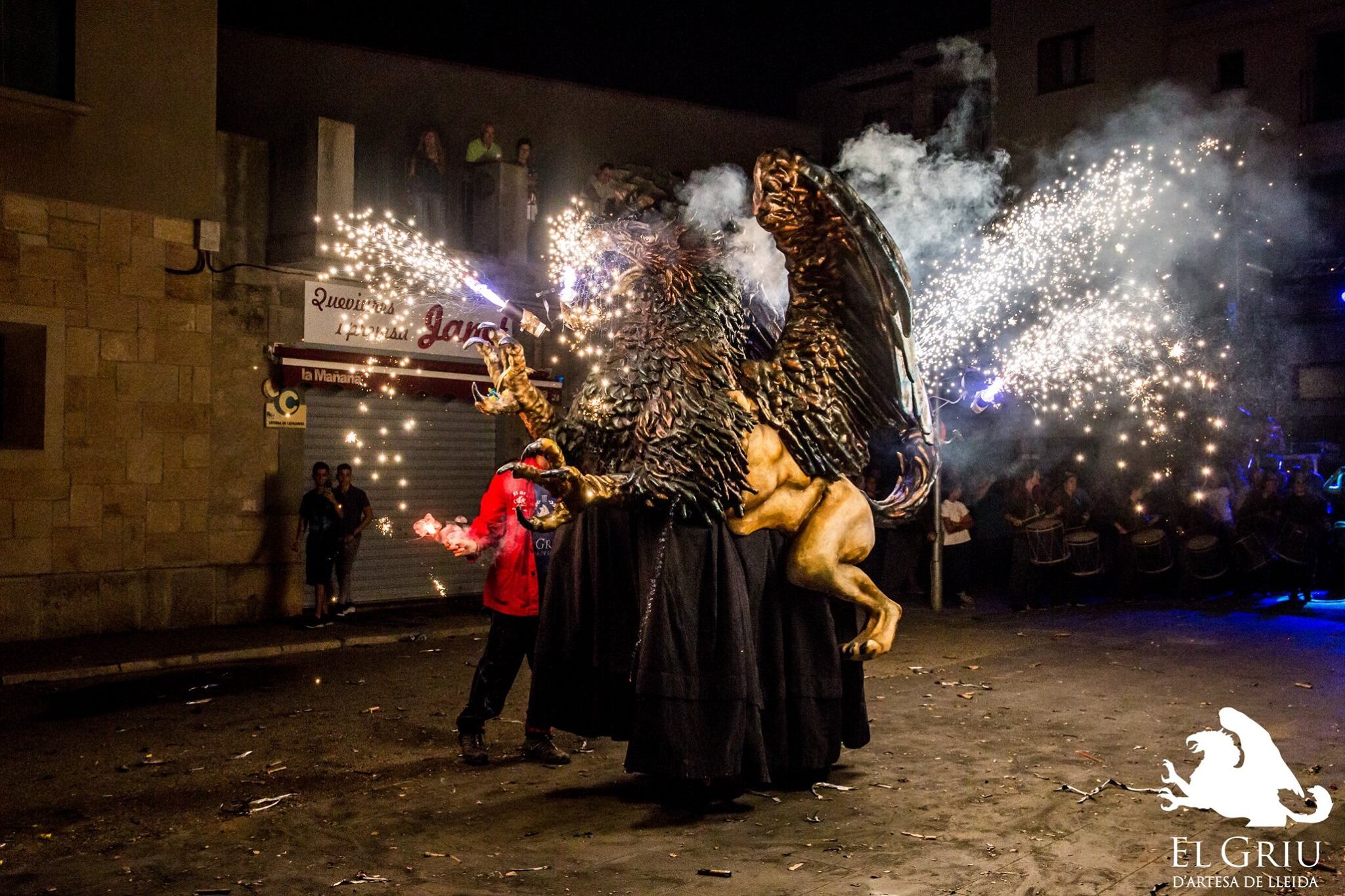 El Griu d'Artesa de Lleida en una encesa del festival