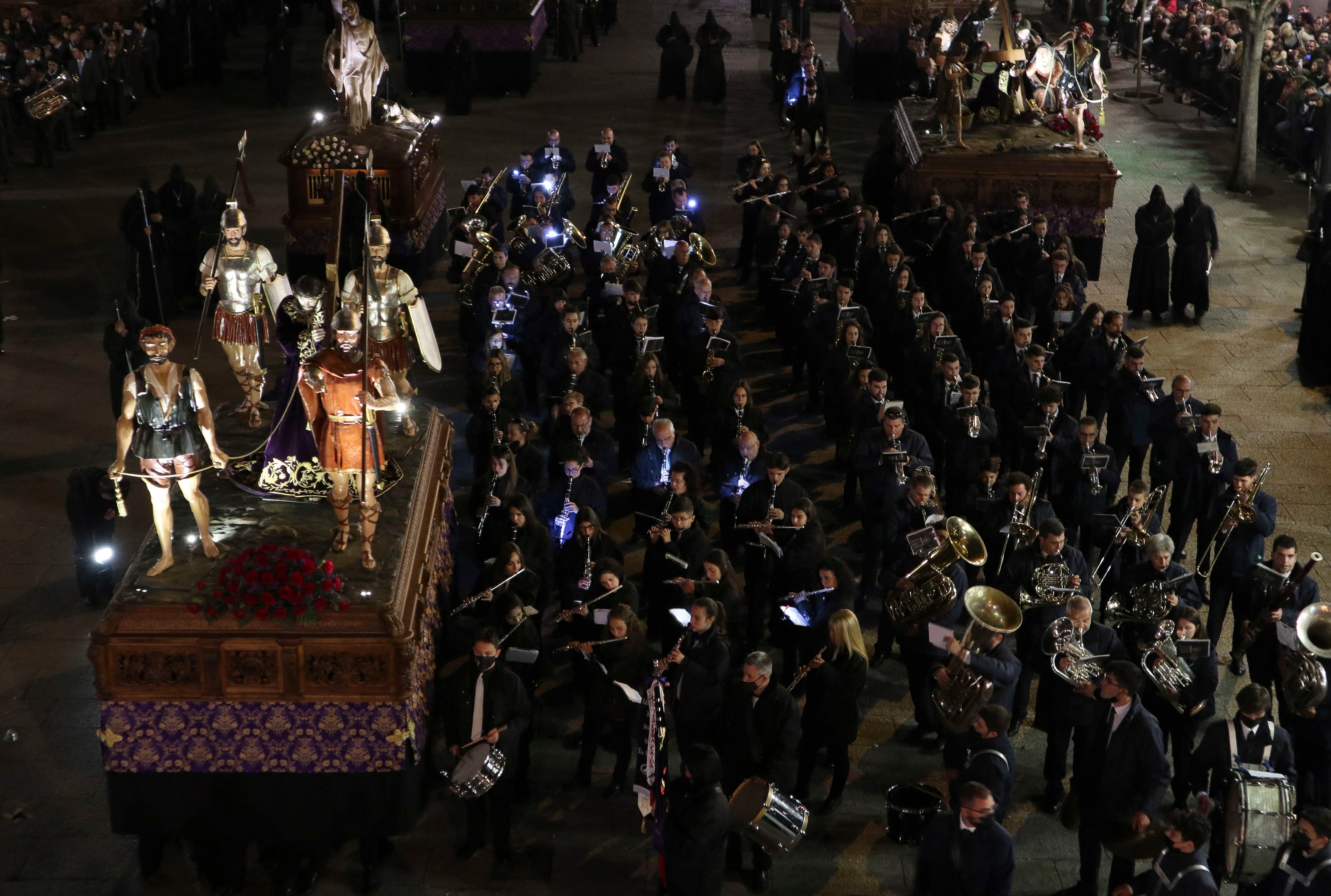 El &#039;cinco de copas&#039;, nombre con el que popularmente se conoce al paso de Jesús camino del calvario, de Zamora.