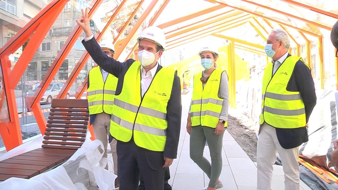 Abel Caballero visitaba las obras este miércoles. 