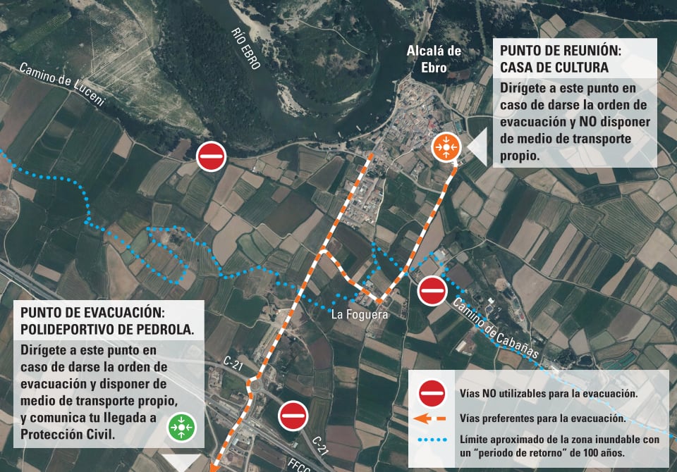 Calma, prudencia y anticipación: así son los planes de Protección Civil por una emergencia por inundación en el tramo medio del Ebro 