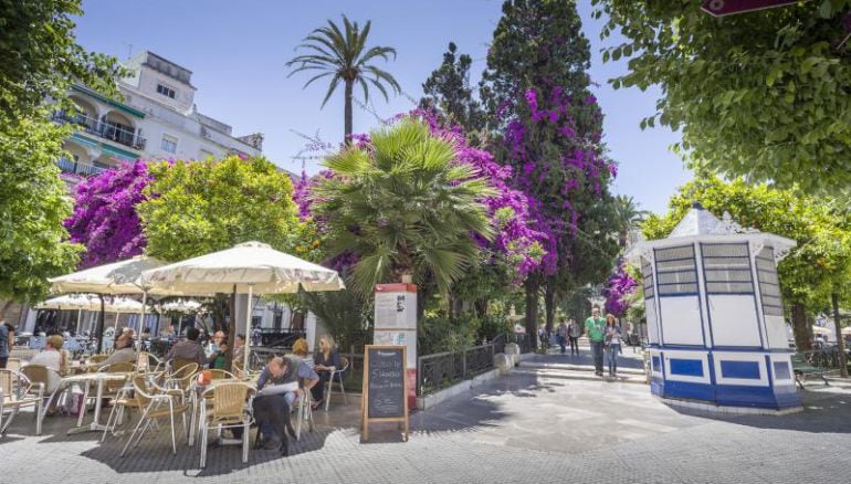 Imagen de la plaza de Candelaria, en la capital gaditana