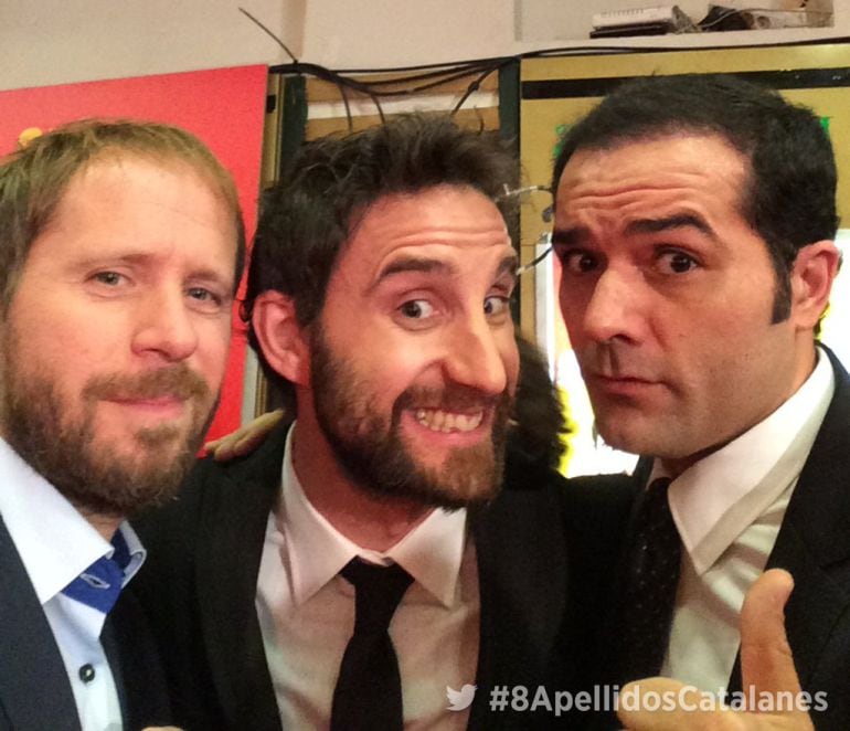 Alberto López, Dani Rovira y Alfonso Sánchez en el preestreno de &#039;8 apellidos catalanes&#039;