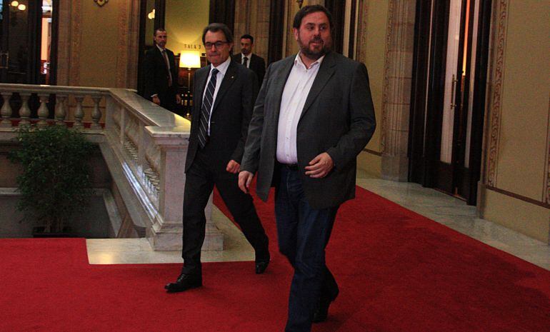 S&#039;acaba la trobada entre Mas i Junqueras després de mitja hora