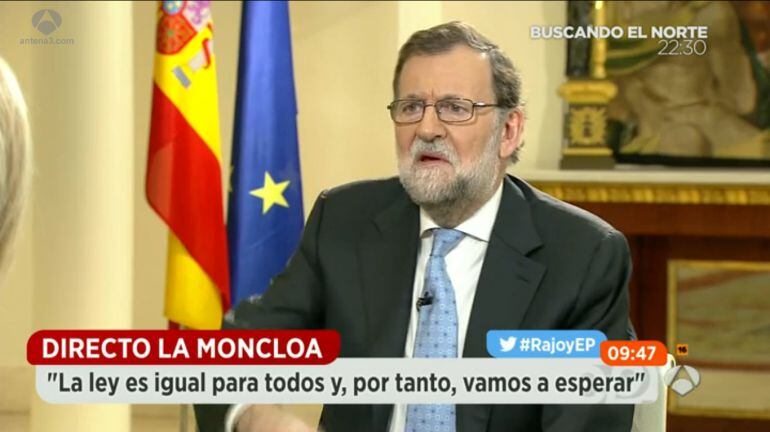 Mariano Rajoy durante su entrevista en &#039;Espejo público&#039;