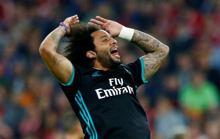 Marcelo celebra un gol 