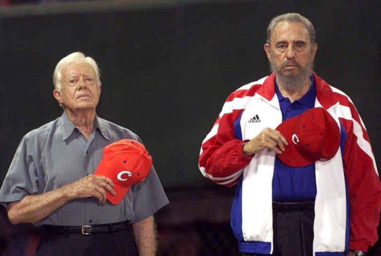 Jimmy Carter y Fidel Castro.