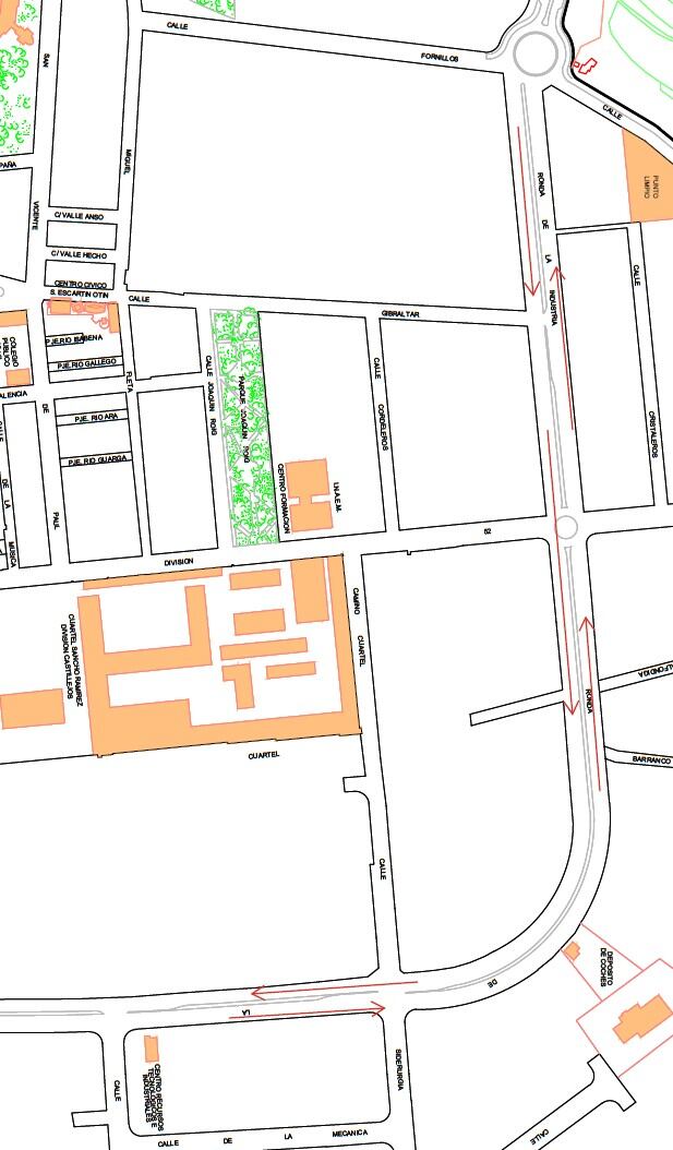 Mapa del recorrido ciclista del día de San Jorge en Huesca
