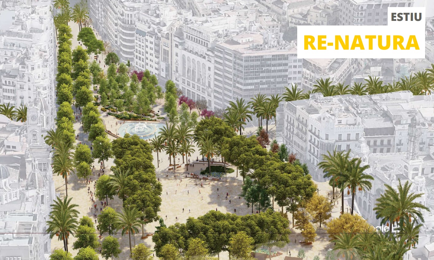 Proyecto ganador de la reurbanización de la plaza del Ayuntamiento de València.