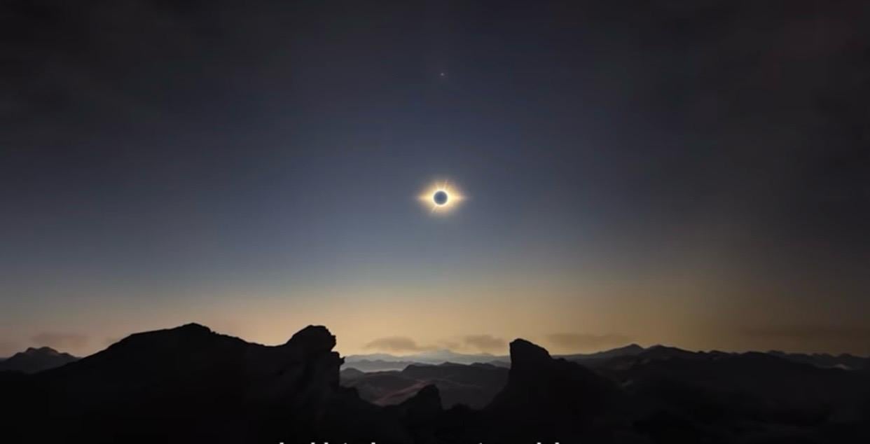 Imagen de un eclipse de sol