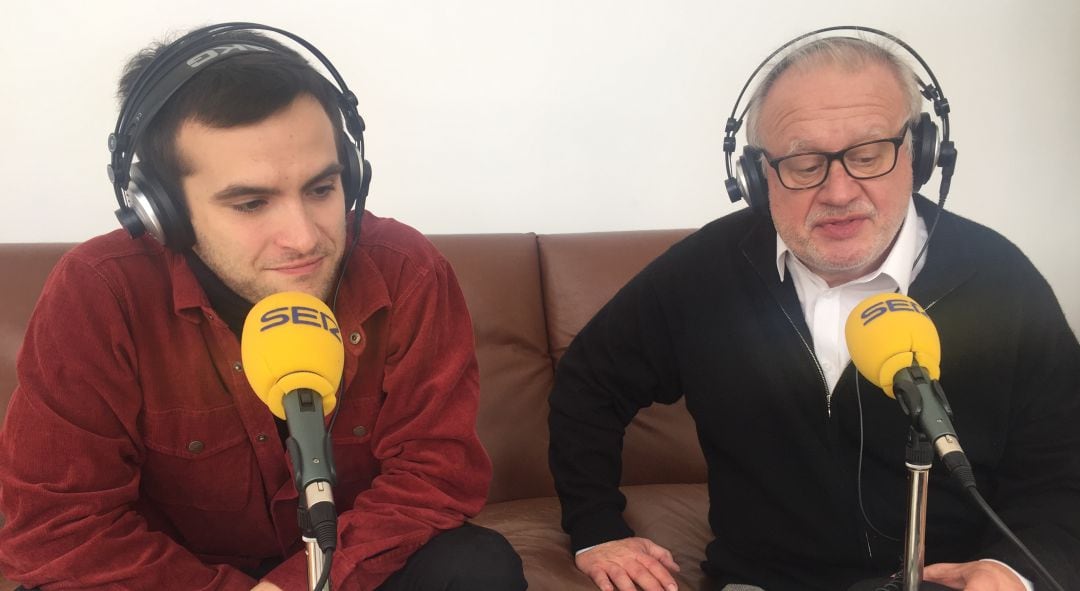 Ricardo Gómez y Juan Echanove, durante la entrevista en &#039;Hoy por Hoy Valladolid&#039;