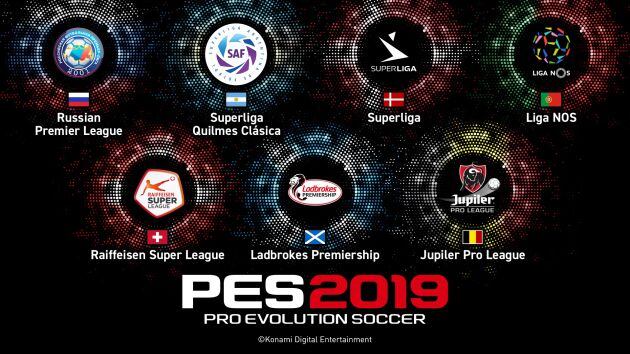 Las siete nuevas ligas licenciadas en PES 2019