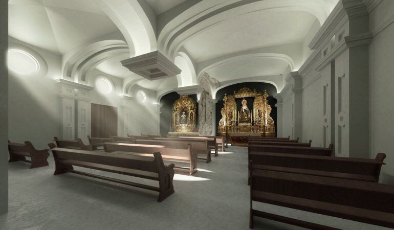 Recreación de cómo quedaría la capilla de La Estrella de aprobarse este martes el proyecto de reforma