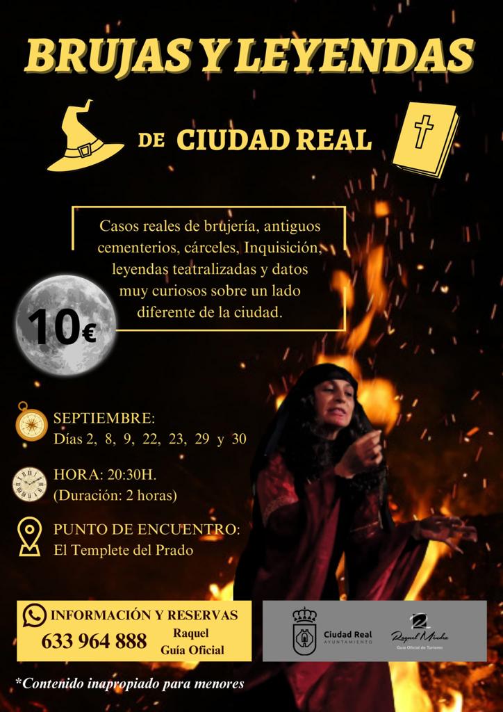 Nuevas fechas de la visita guiada &#039;Brujas y leyendas&#039; de Raquel Méndez en Ciudad Real