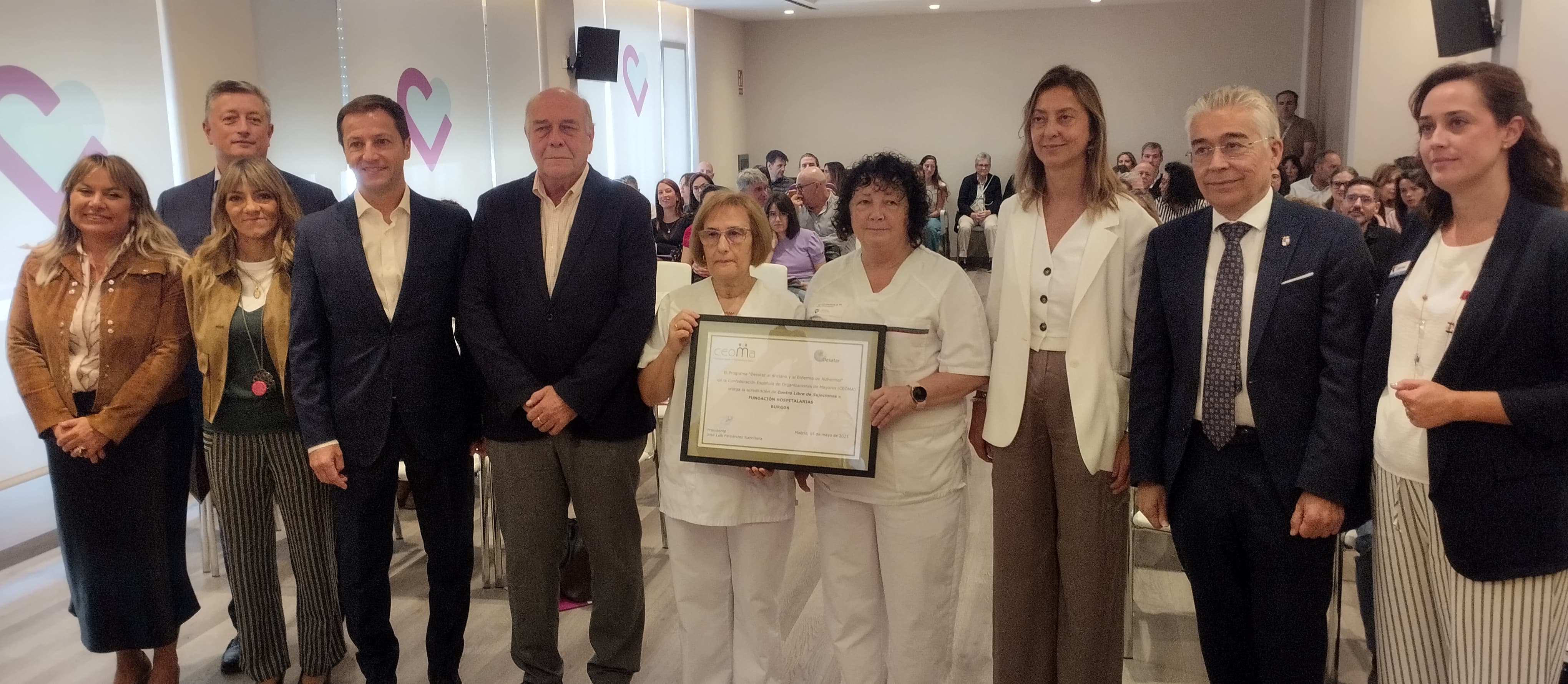 La residencia de la Fundación Hospitalarias en Burgos ha recibido la acreditación de &#039;centro libre de sujeciones&#039;
