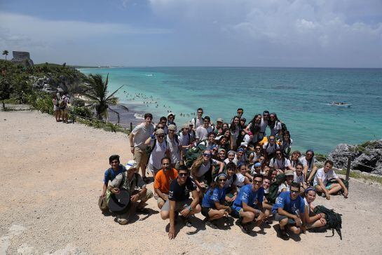 Ruteros en las playas de Tulum