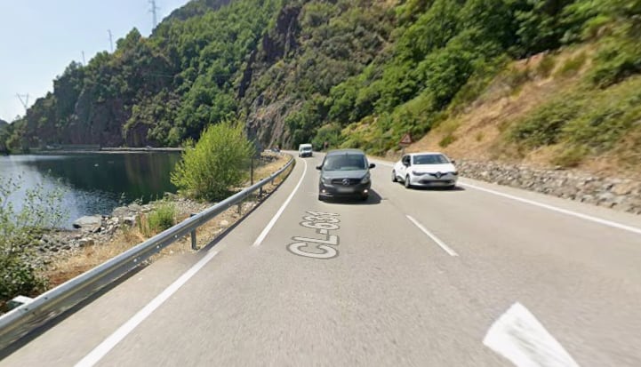 Un tramo de la carretera donde se ha registrado el accidente de tráfico