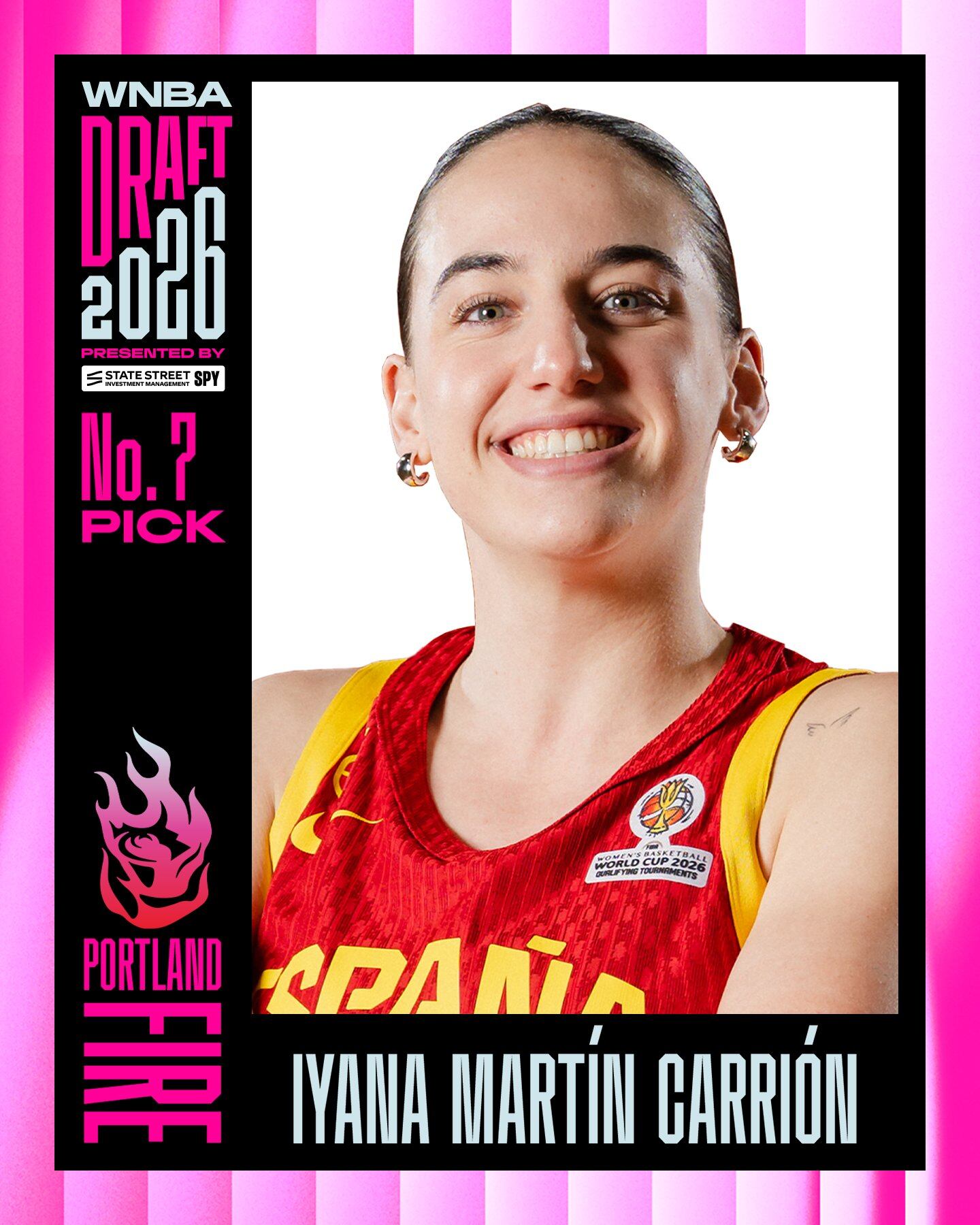 La franquicia Portland Fire ha seleccionado a Iyana Martín como jugadora de su equipo de la WNBA/SER